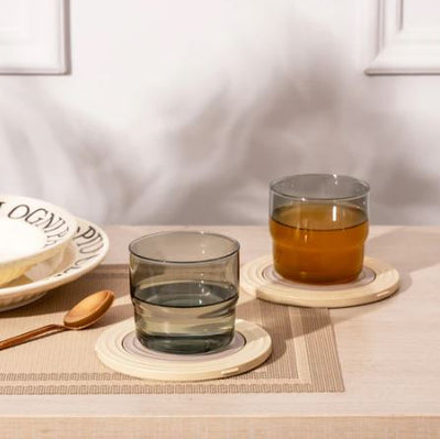Menlo Short Tumblers, Set of 2 - Smoke Grey