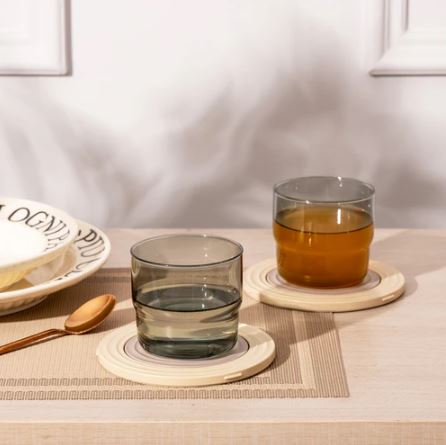 Menlo Short Tumblers, Set of 2 - Smoke Grey
