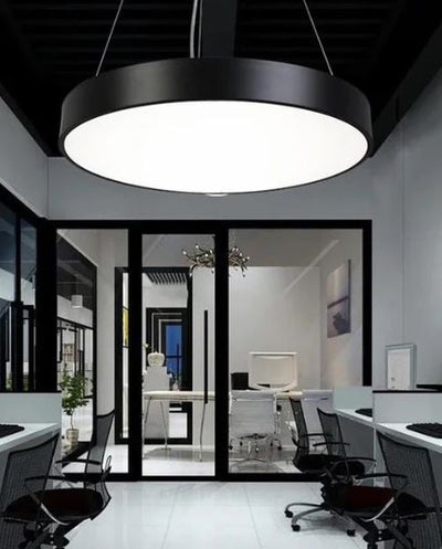 Round LED Drum Pendant Light