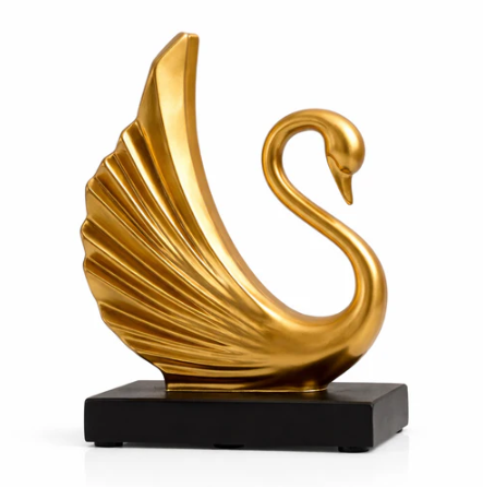 Royal Swan Sculpture Small - Bright Gold