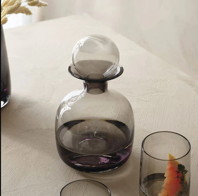 Sarabi Glass Water Carafe 750ml - Grey