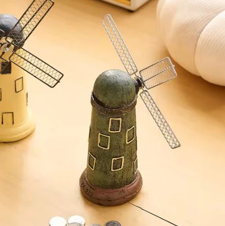 Windmill Decorative Sculpture - Green