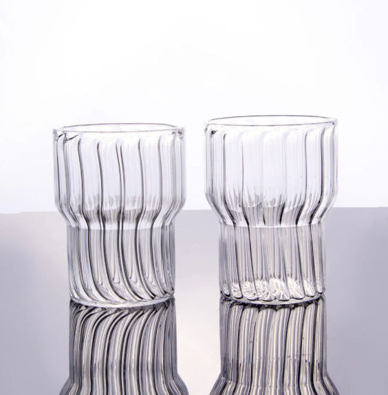 Fluted Drinking Glass - Medium (Set of 2)