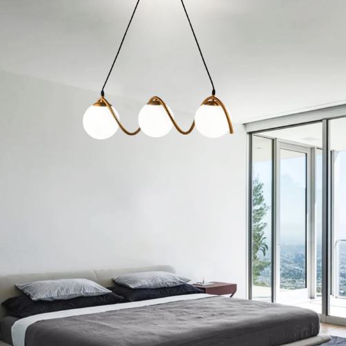 Willow modern glass globe pendant light