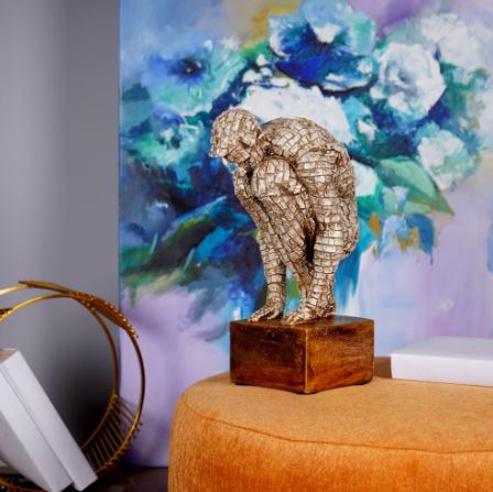 Surreal Bricked Man Table Accent