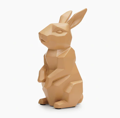 Taupe Polyresin Rabbit Figurine