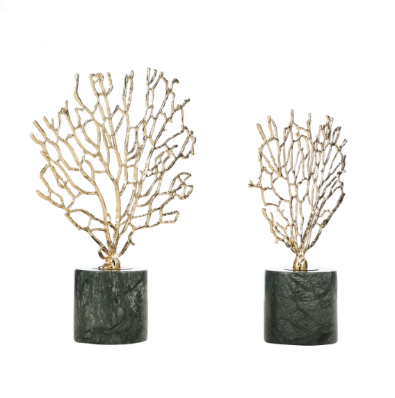 Minimalist Marble & Copper Shoots (Single)