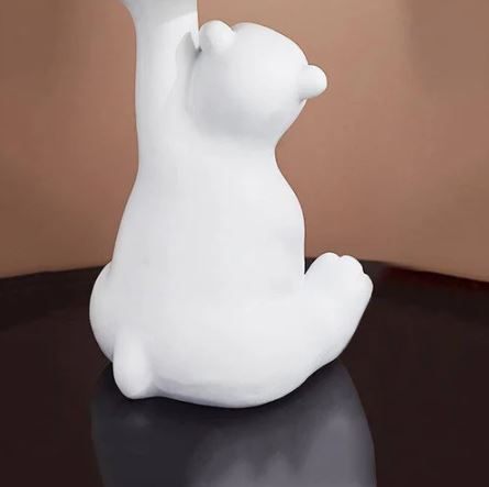 Sitting Bear Sculpture with Trinket Tray
