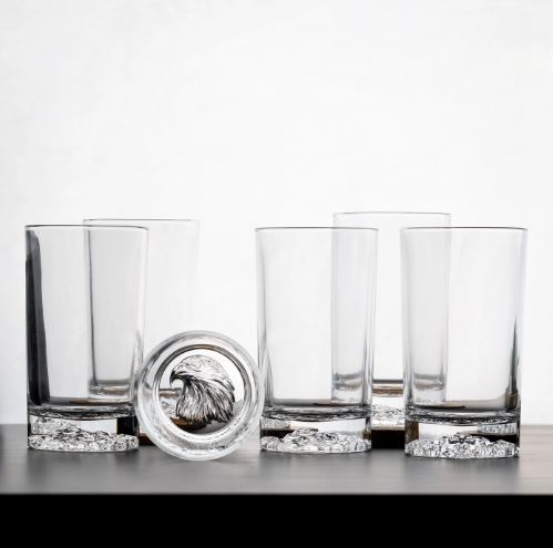 Tall Animal Shadow Glasses - Set of 6