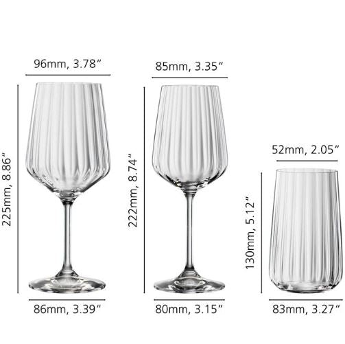 LifeStyle CRYSTAL GLASS - SET OF 12 - MADE IN GERMANY