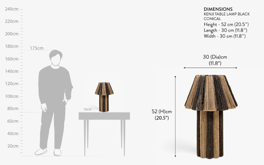 Kenji Table Lamp Conical