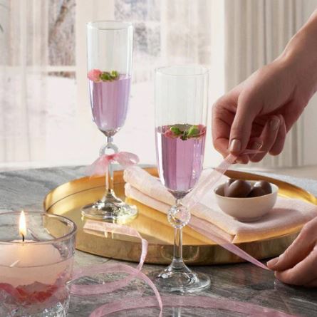 Amore Champagne Flutes 150ml, Set of 2