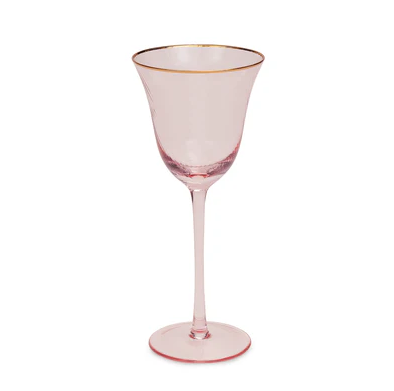 Set of 2 Pink Spiral Textured Champagne Flutes