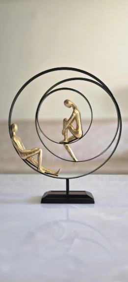 Golden & Black Polyresin Premium & Elegant Figurine