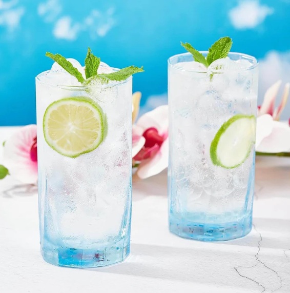 Geometric Shapes Drinking Glass for Beverages - 440 ml