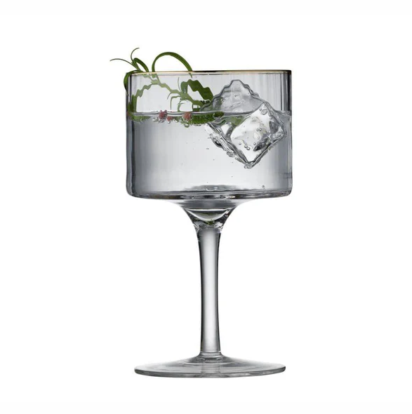 Palermo Gold Vintage Gin & Tonic Glasses 320ml, Set of 4