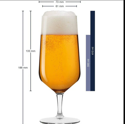 Puccini Beer Glasses 410ml, Set of 6