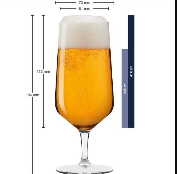 Puccini Beer Glasses 410ml, Set of 6