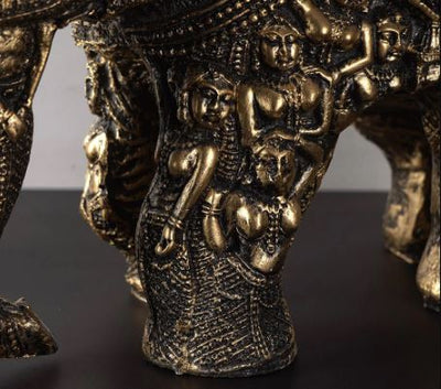Carved for Rusticity Elephant Table Accent