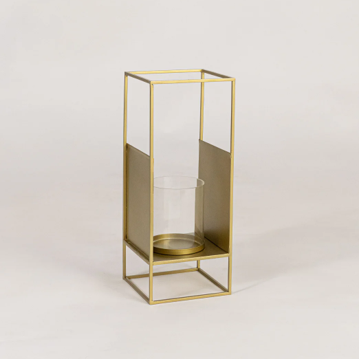 Firefly Metal Candle Lantern - Gold