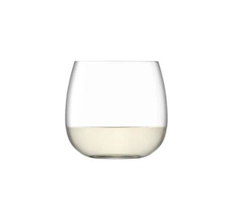 Borough Stemless White Wine Glasses 370ml, Set of 4