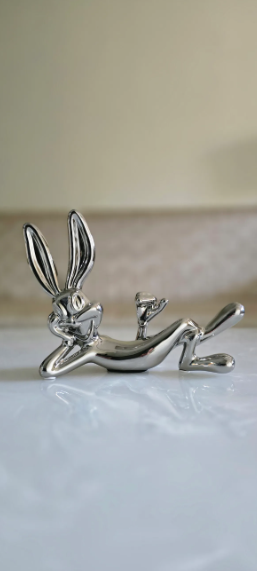 Chrome Silver Bunny
