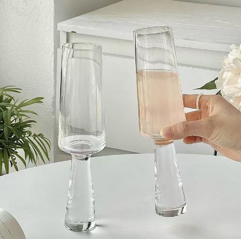 Crystal Luxe Champagne Flute Glass - Set Of 6