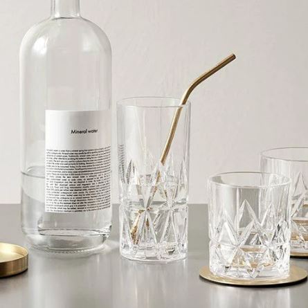 Streak Long Drink Glasses 370ml, Set of 6