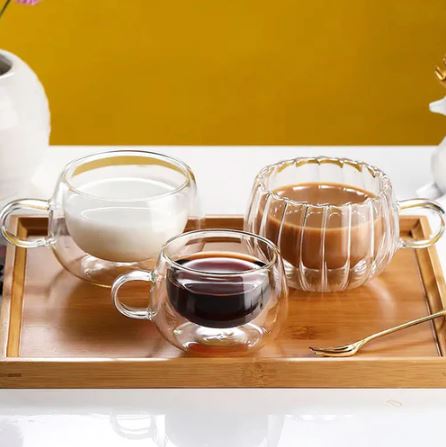 Lines Double Wall Mug - Short