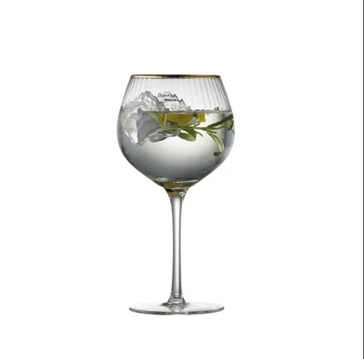Palermo Gold Rounded Gin & Tonic Glasses 650ml, Set of 4