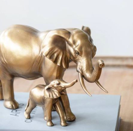 Mother & Baby Elephant Decorative Sculpture