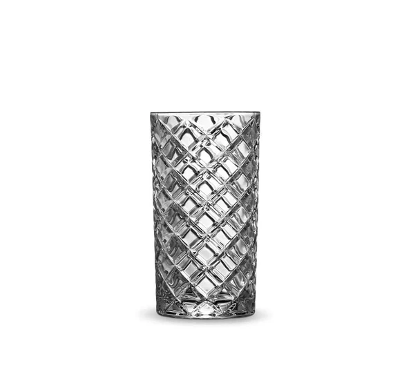 Diamond Highball Glasses 380ml, Set of 6