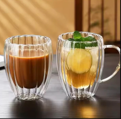 Lines Double Wall Mug - Medium