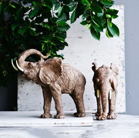 Walking Elephant Sculpture Large - Brown