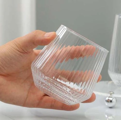 Sleek Striped Glass - Set of 6