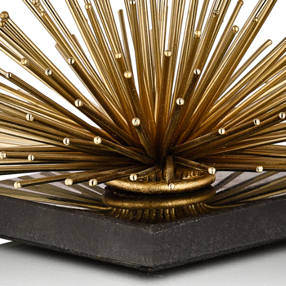 Star Burst Gold/Black Figurine Decor, Small