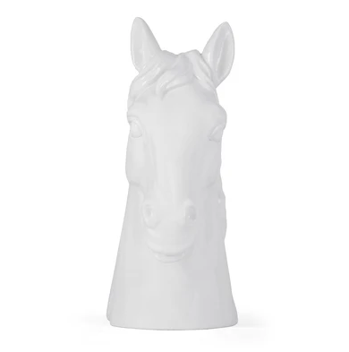 Cream Polyresin Horse Head Figurine