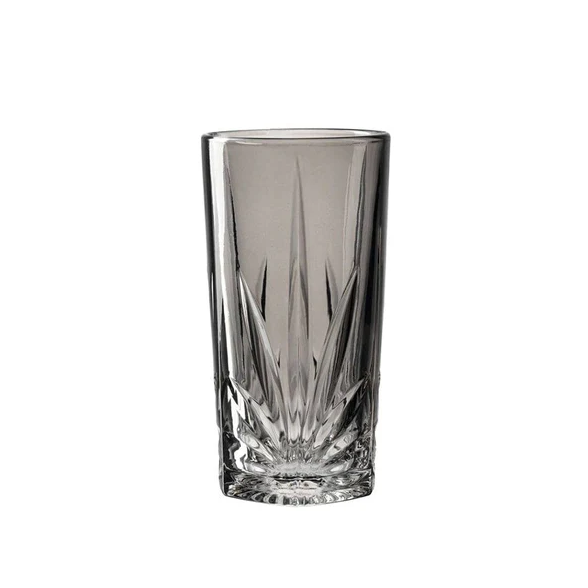 Capri Long Drink Tumblers 390ml, Set of 4 - Grey