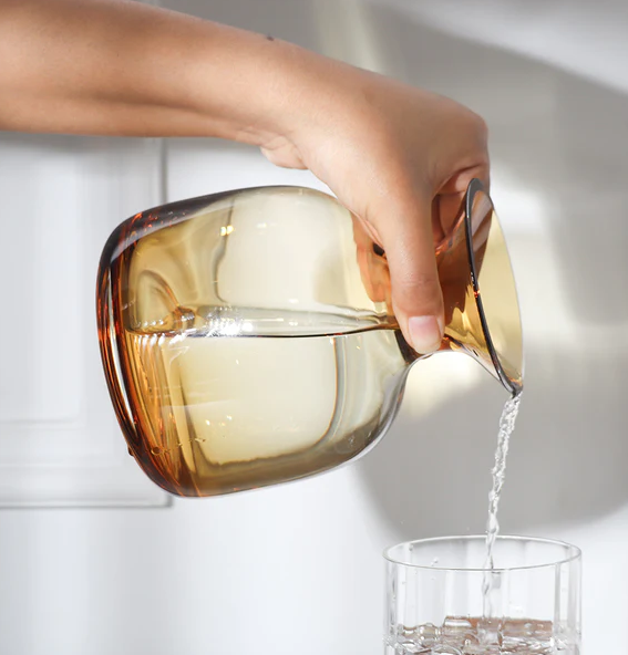Sarabi Glass Water Carafe 750ml - Amber