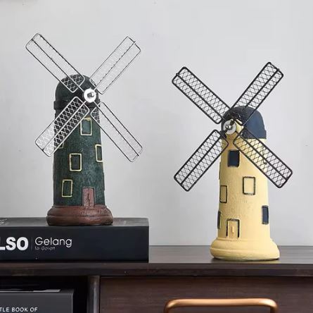 Windmill Decorative Sculpture - Green