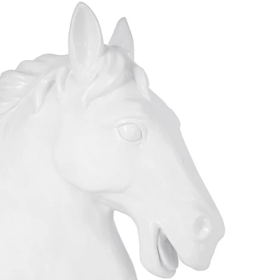 Cream Polyresin Horse Head Figurine