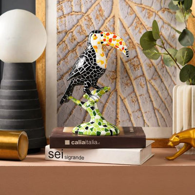 Avian Mosaic Melody: Toucan Art Decor