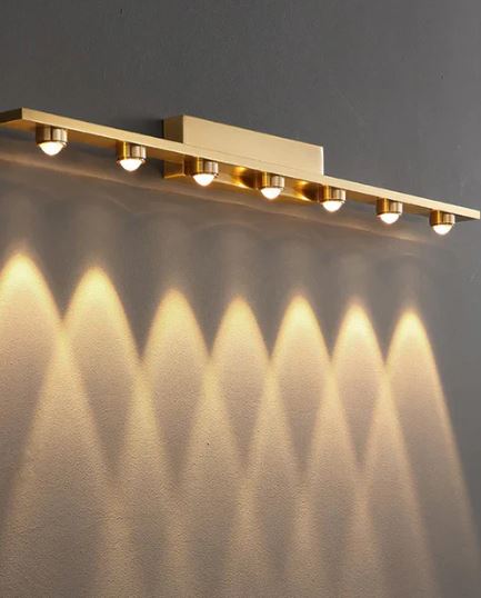 Golden Glow Mirror Wall Light - 7 Lights