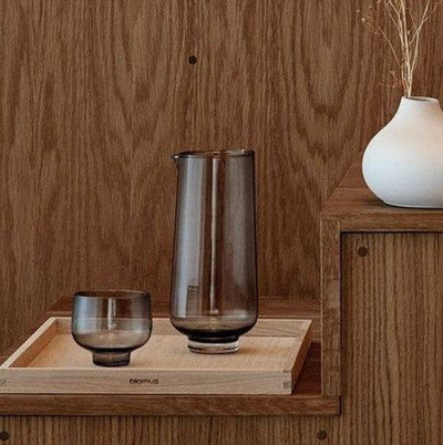 Flow Water Carafe 1100ml- Smoke