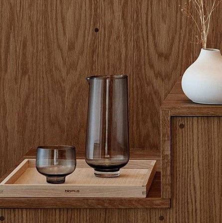 Flow Water Carafe 1100ml- Smoke