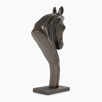 Bronze Antique Finish Horse Head Sculpture