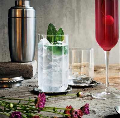 Jazz Long Drink Glasses 450ml, Set of 6