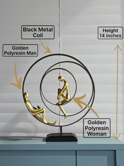 Golden & Black Polyresin Premium & Elegant Figurine