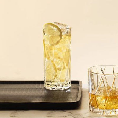 Modern Long Drink Glasses 370ml, Set of 6
