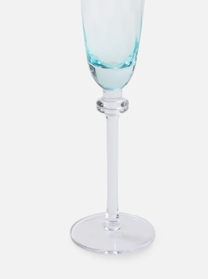 Set of 2 Light Blue Textured Champagne Flutes